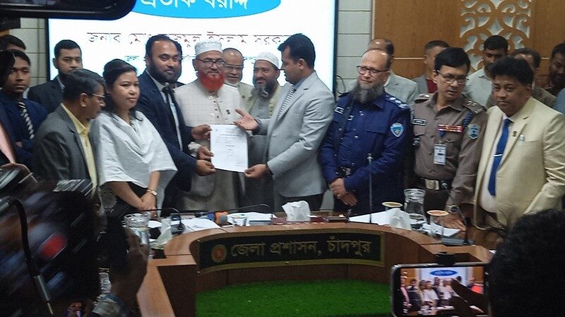 দাড়িঁপাল্লা প্রতীক গ্রহণ করলেন জামায়াত মনোনীত প্রার্থী এডভোকেট শাহজাহান মিয়া