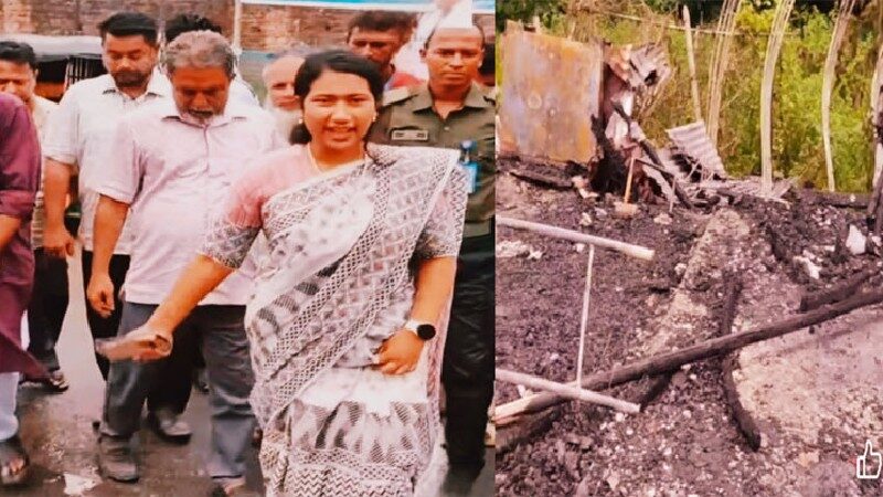 শাহরাস্তিতে ভয়াবহ অগ্নিকাণ্ডে চার দোকান পুড়ে ছাই, ক্ষয়ক্ষতির দাবি ২৫ লাখ টাকা